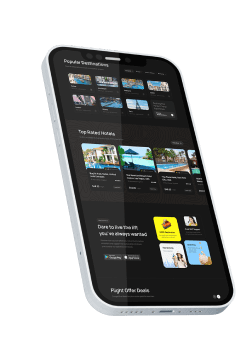 Phone showing Travila app
