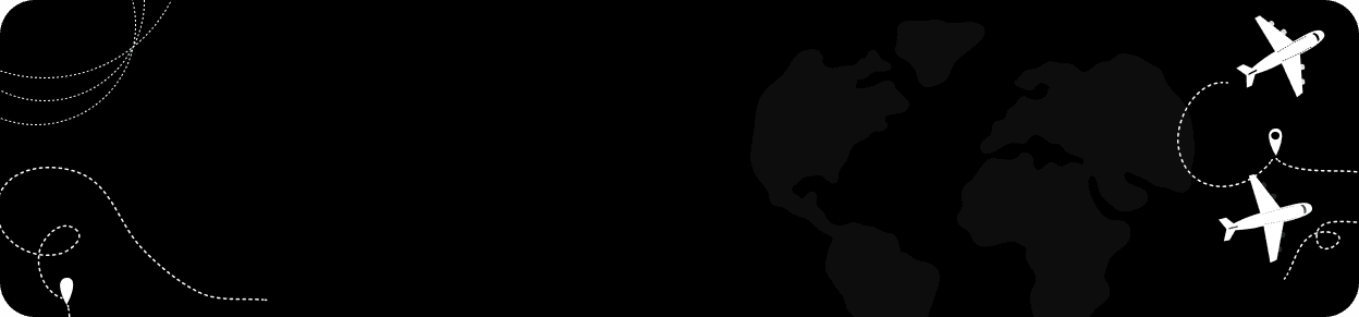 World map and flight paths